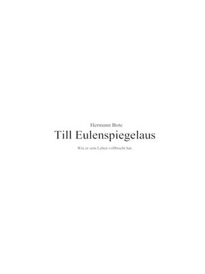 cover image of Till Eulenspiegelaus